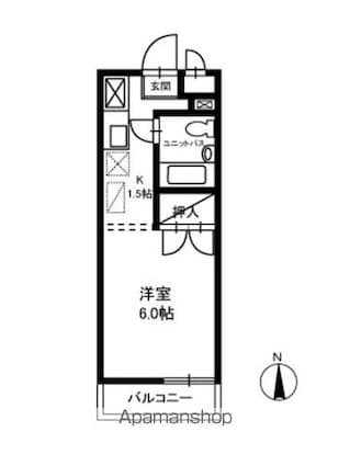アーバンライフ[1K/19.87m2]の間取図