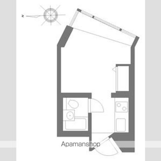 スタジオ明泉[1R/16.72m2]の間取図