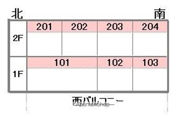 フォブール宮田[1K/24.22m2]の配置図