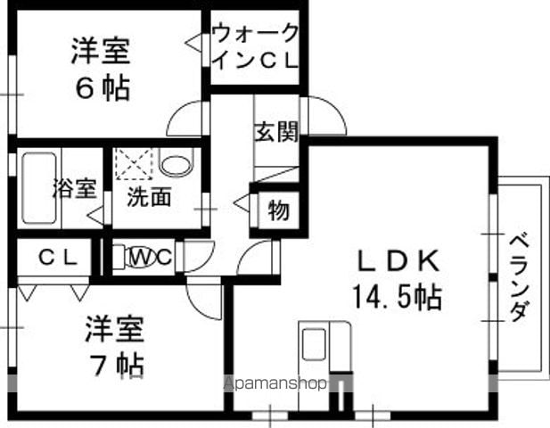 エストコリーヌ II番館の間取り写真