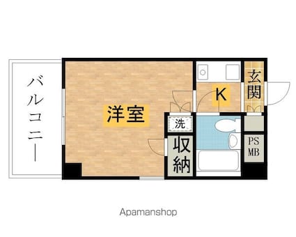 ドエル上地西八王子[1K/19m2]の間取図