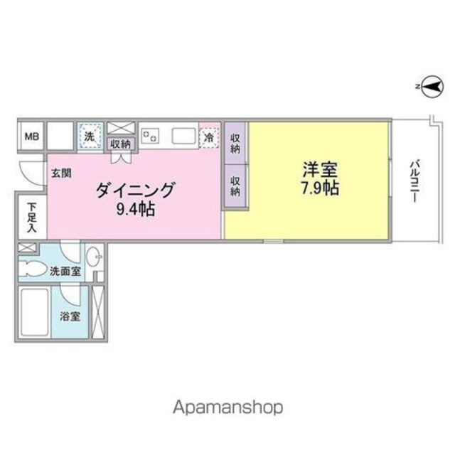 ＳーＡＸＩＳ[1LDK/40.27m2]の間取図