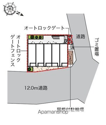 レオネクストクリサンス[1K/21.47m2]の配置図