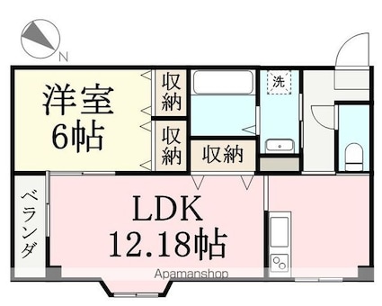 ＭＡＪＯ　ＭＡＪＯ[1LDK/43.44m2]の間取図