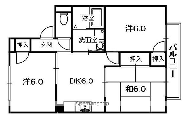 シャルム谷の間取り写真