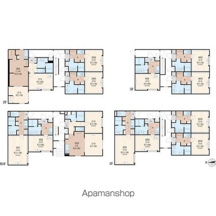 ラシクラス西落合[1K/25m2]の間取図