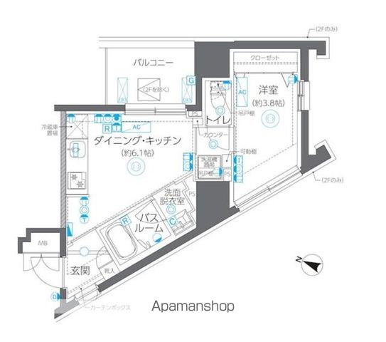 杉並区和泉のマンションの間取り