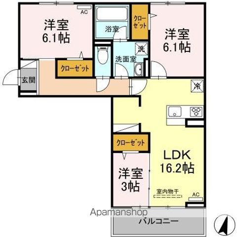 LECHE鳥追の間取り写真