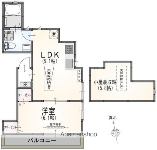 【サンライズ百草園Ｅ棟の間取り】