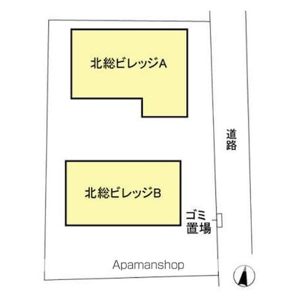 北総ビレッジ　Ａ[3DK/57.77m2]の配置図