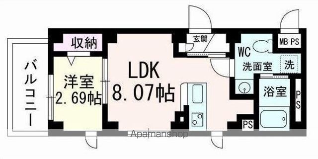 ラシーネ錦町の間取り写真