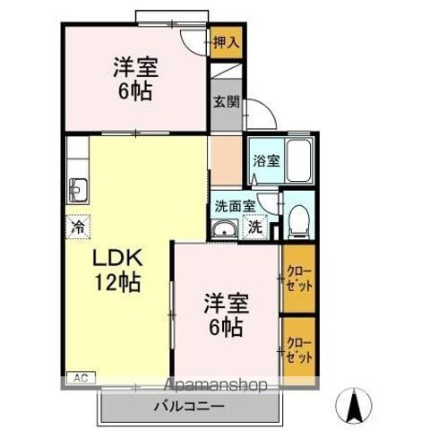 セジュール西村 A棟の間取り写真