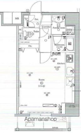 ＲＡＳＩＳ　大山山手通り[1R/34.63m2]の間取図