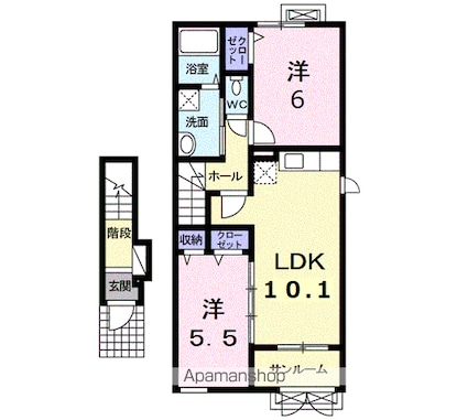 アスページ[2LDK/57.25m2]の間取図