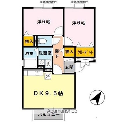 Ｊーロイネット（ジェイロイネット）[2DK/50.47m2]の間取図
