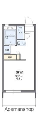 レオパレス住吉伍番館[1K/20.28m2]の間取図