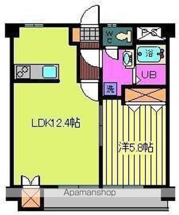 フェリーチェ立花[1LDK/41.16m2]の間取図