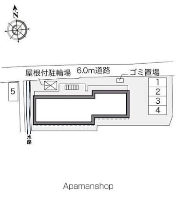 レオパレス東町[1K/20.28m2]の配置図