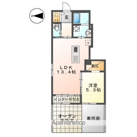 東大和市仲原のアパートの間取り