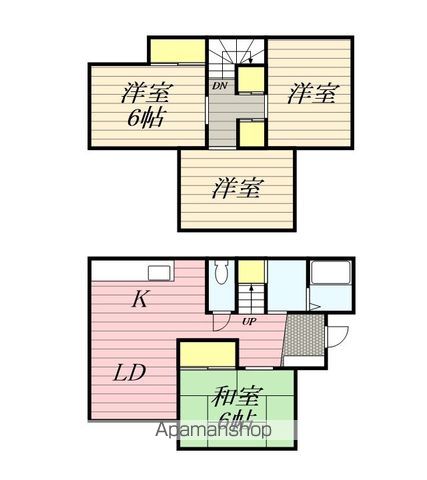 【鹿嶋市粟生４ＬＤＫ一戸建の間取り】