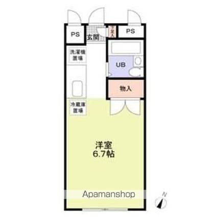 エステートピア恵[1R/18.63m2]の間取図