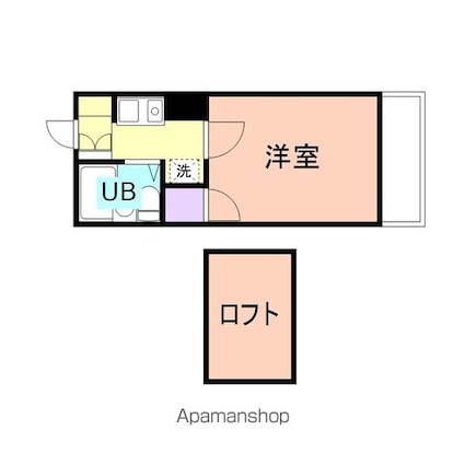 ローズハイツ[1K/16.26m2]の間取図
