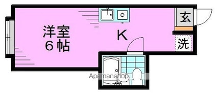 東京都杉並区阿佐谷南１丁目[1R/16.65m2]の間取図