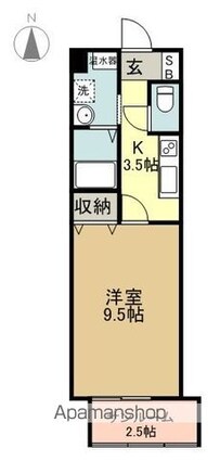 ＡＲＴＳ本庄[1K/30.34m2]の間取図