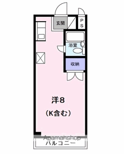 ウインク松木[1K/19.8m2]の間取図