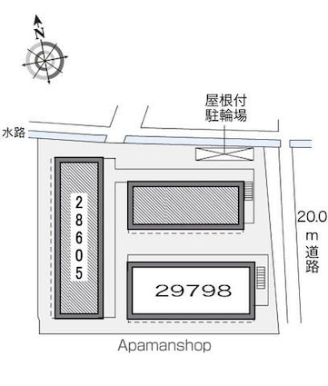 レオパレスパル北方Ⅰ[1K/20.28m2]の配置図