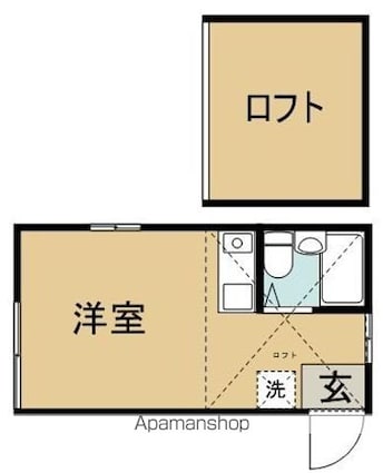 東京都杉並区阿佐谷南２丁目[1R/16.38m2]の間取図