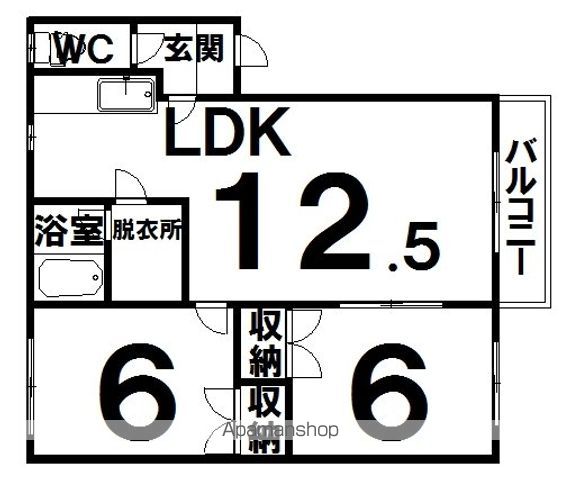 コーポイーストリバーサイドIIの間取り写真