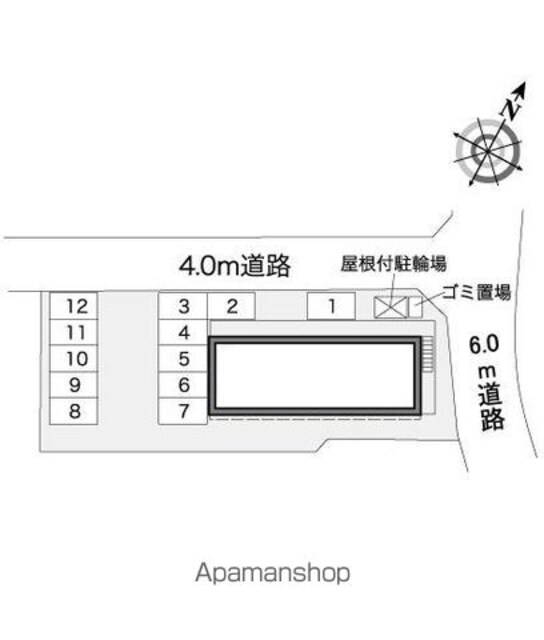 レオパレスアネトス[1K/21.81m2]の配置図