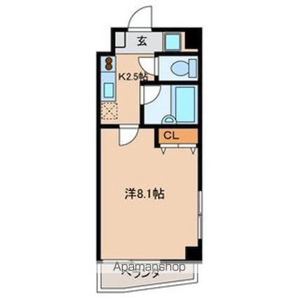 東京都杉並区高井戸東３丁目[1K/23.84m2]の間取図