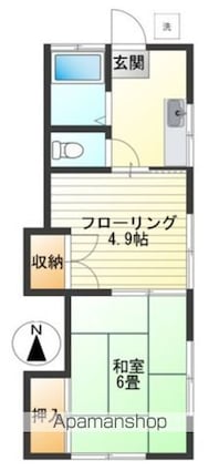 宮原荘[2K/31.93m2]の間取図