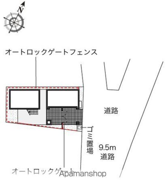 レオパレスブライトン　ヒル[1K/20.34m2]の配置図