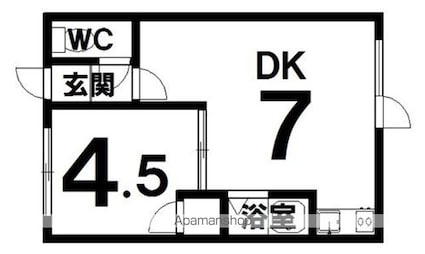 伊藤マンションⅡ[1DK/30.68m2]の間取図