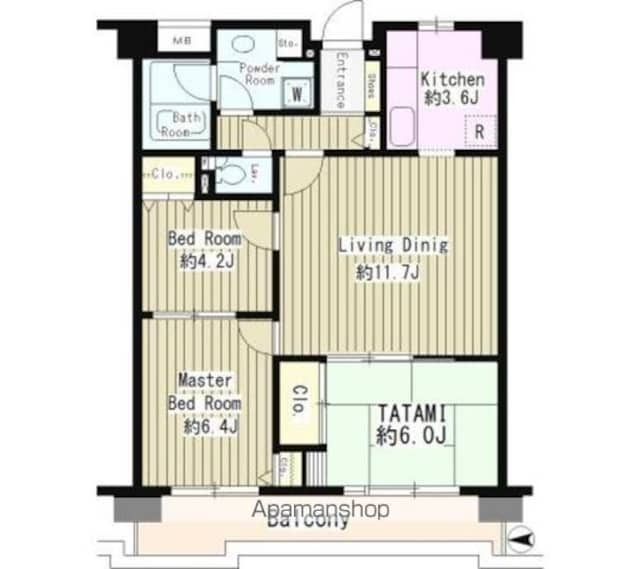 東京都小金井市東町４丁目[3LDK/68.77m2]の間取図