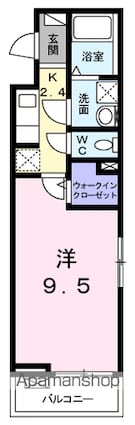 プラム・アズール[1K/30.42m2]の間取図