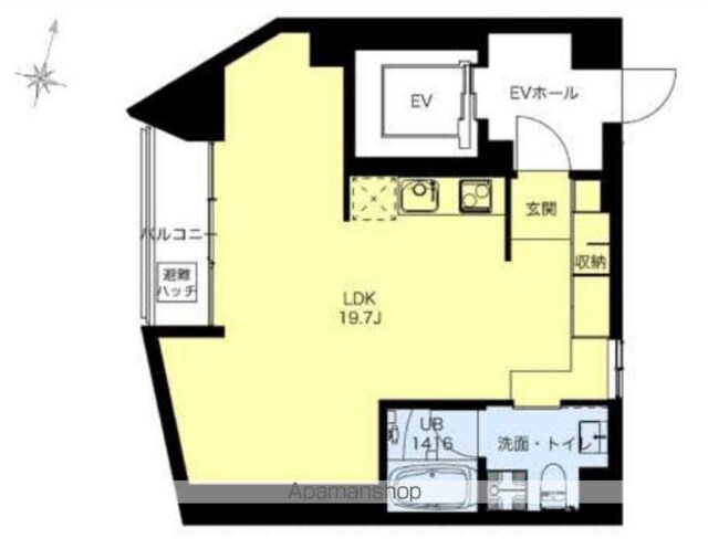 ＣＯＣＯハウス押上[1R/38.79m2]の間取図