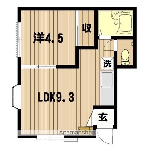 【川崎市高津区下作延のアパートの間取り】