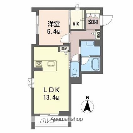 シャーメゾン開智[1LDK/53.14m2]の間取図