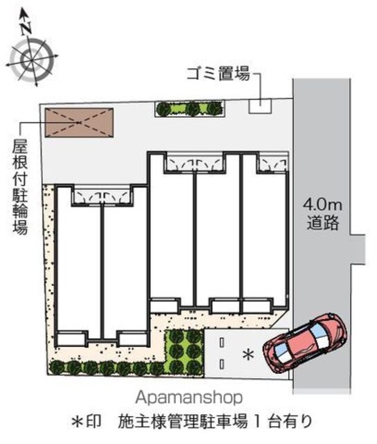 レオネクストベルテンポ[1R/26.77m2]の配置図