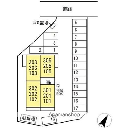 ミョー・インペリアル[1LDK/41.86m2]の配置図