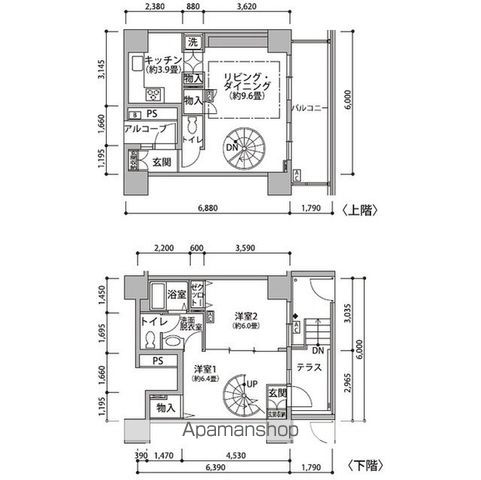 東雲キャナルコートＣＯＤＡＮ１９号棟の間取り