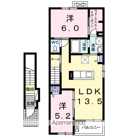 エルドラード葵Ⅰ 203 ｜ 静岡県浜松市中央区葵西３丁目26-12（賃貸アパート2LDK・2階・56.81㎡） その2