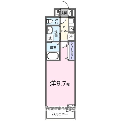 グローブ[1K/28.87m2]の間取図