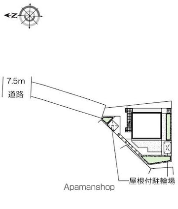 レオパレス追浜[1K/19.87m2]の配置図