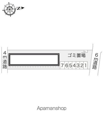 レオパレスシマダ[2DK/40.95m2]の配置図