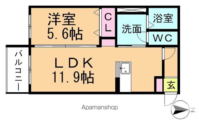 レジデンス北方の間取り写真